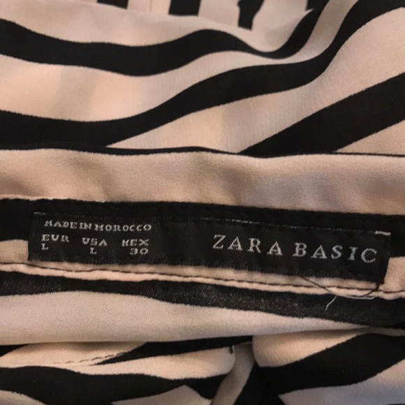 Zara black and cream button down with pockets - Picture 4 of 4